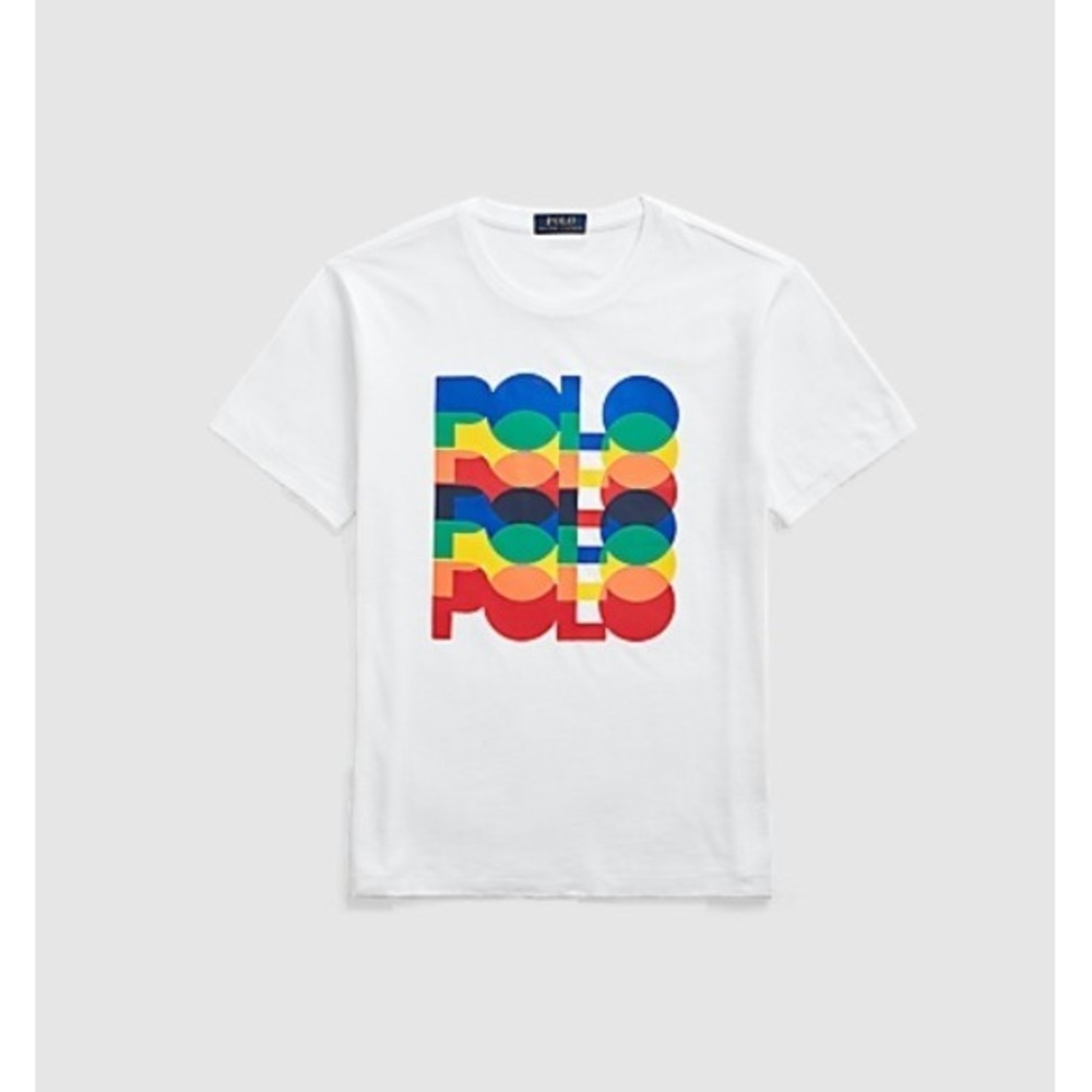 Polo Ralph Lauren Mens XL S/S White Stacked Logo T-Shirt